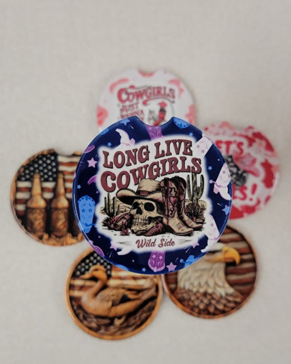 Long Live Cowgirls Car Coaster