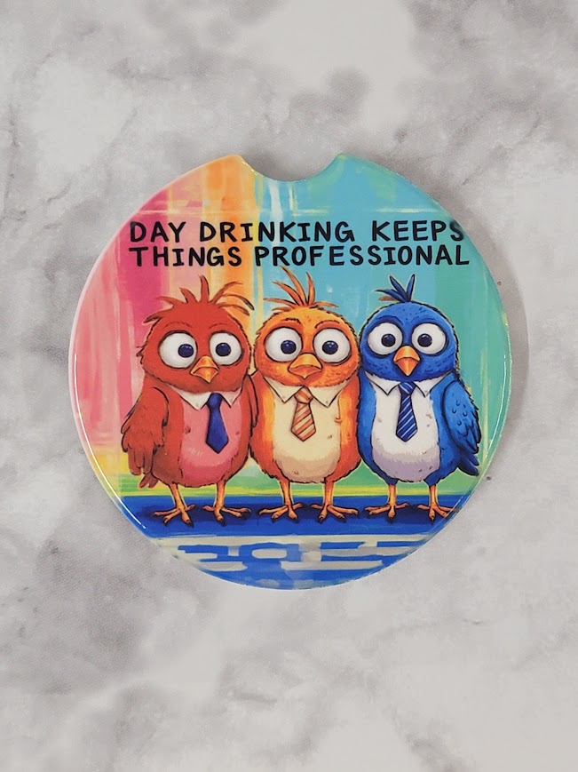 Day Drinking Car Coaster