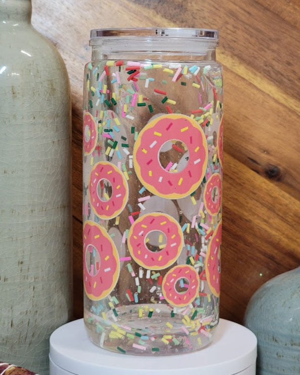 20 Oz Donut Sprinkles Motionless Acrylic Snow Globe Libby Cup