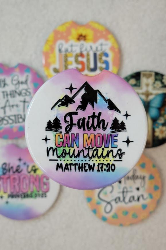 Faith Can Move Mountains Car Coaster
