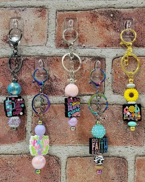 Faith Beaded Keychains Group 02