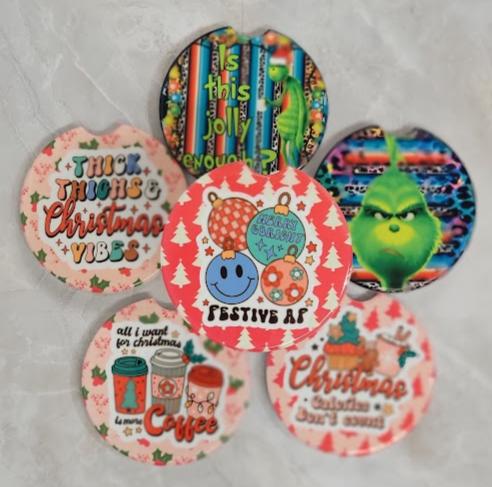Festive AF Car Coaster