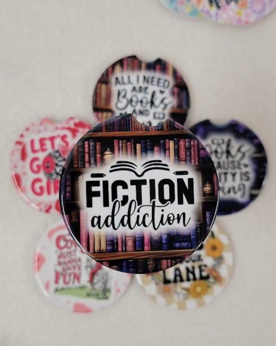 Fiction Addiction Car Coaster