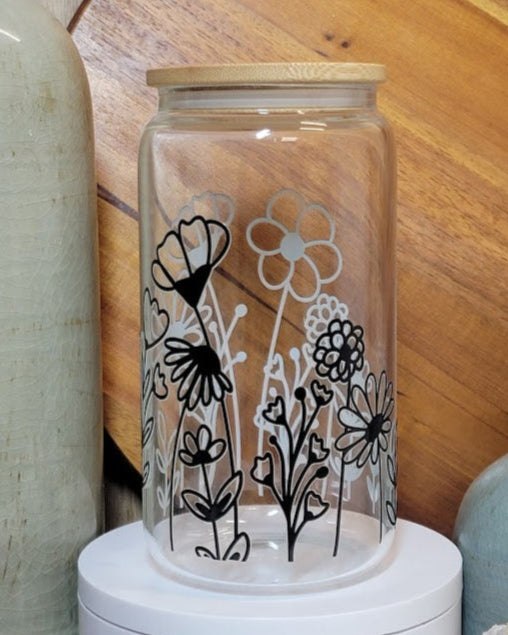 16 Oz Flowers Style 1 Libby Cup
