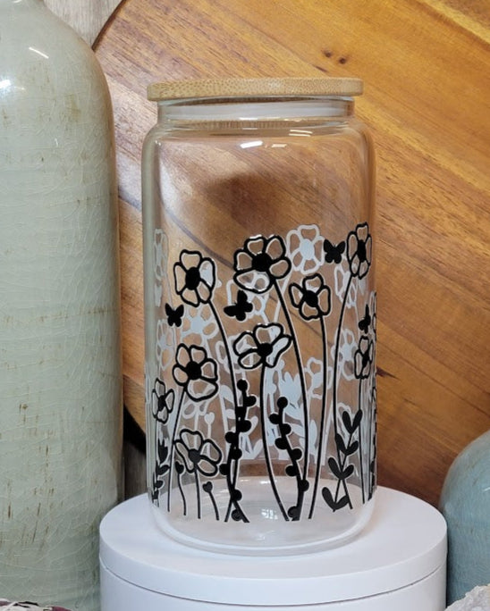 16 Oz Flowers Style 2 Libby Cup