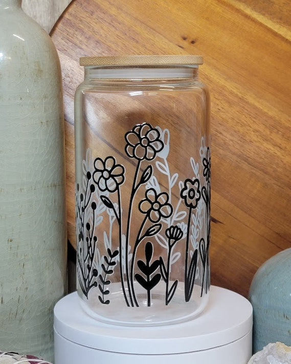 16 Oz Flowers Style 3 Libby Cup