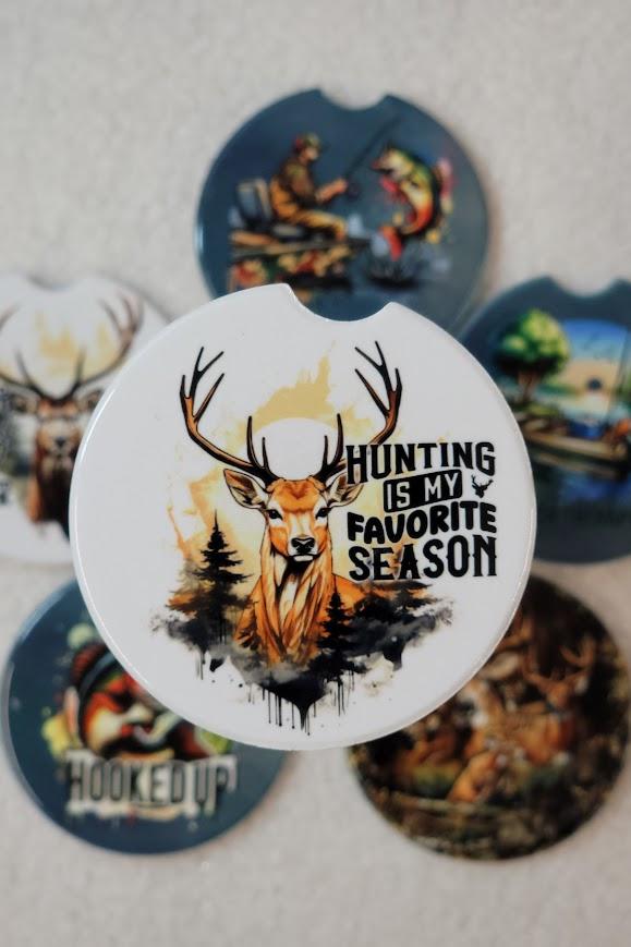 Hunting Is My Favorite Season Car Coaster