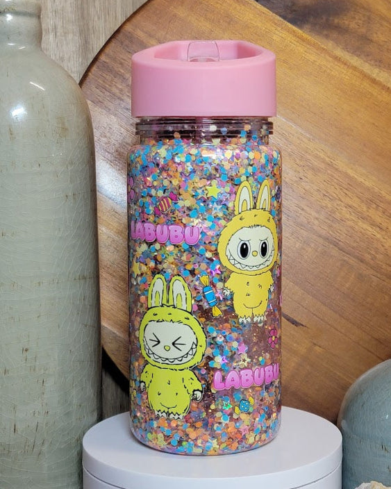 12 Oz Little Monsters Kids Acrylic Snow Globe Water Bottle
