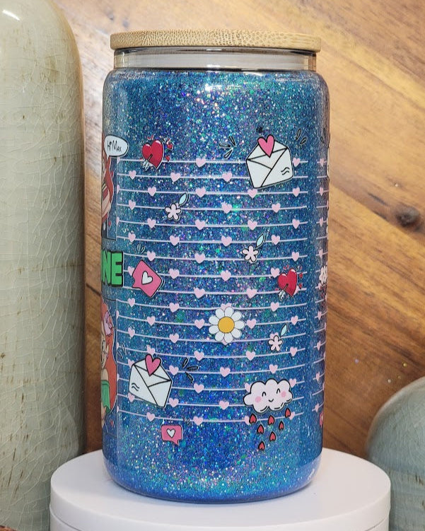 16 Oz Max & Girlfriend Motionless Glitter Snow Globe Libby Cup