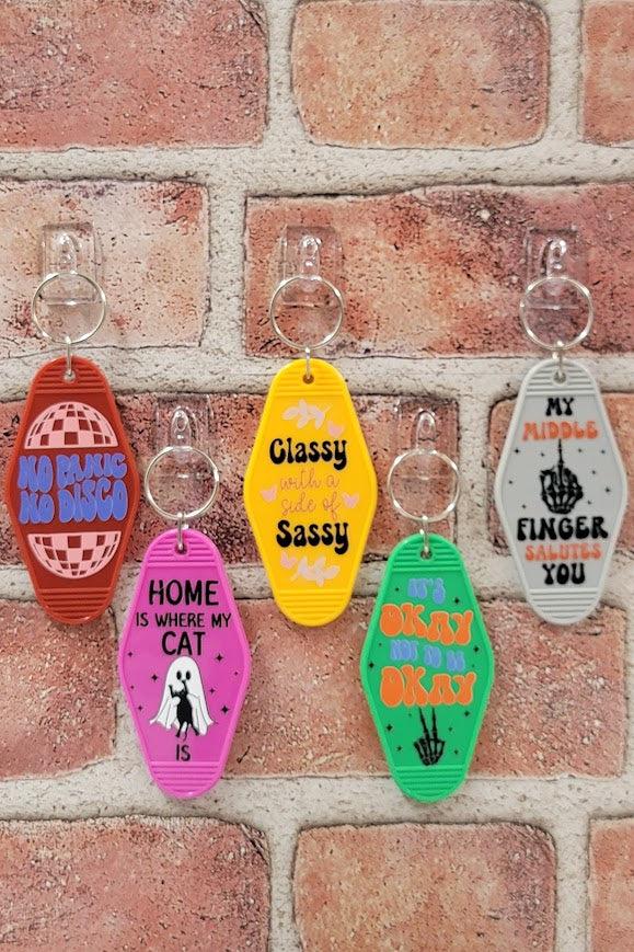 Vintage Motel Keychains Group 08