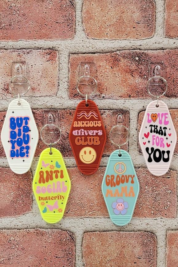 Vintage Motel Keychains Group 09