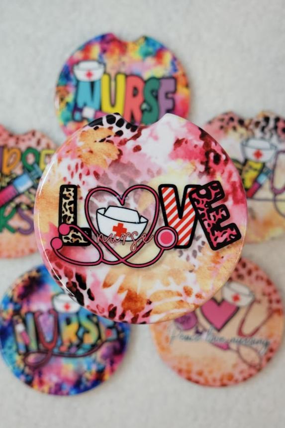 Love Nursing Car Coaster