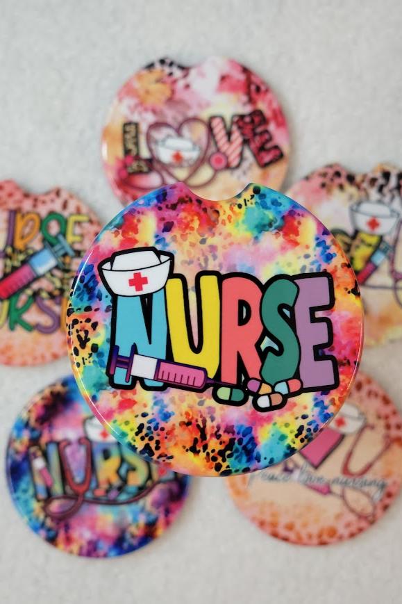 Colorful Nurse Car Coaster
