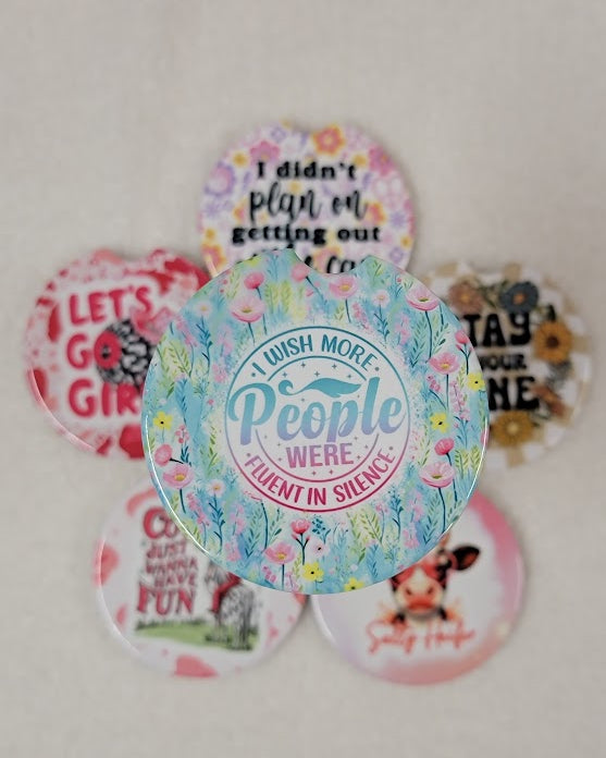 I Wish More People Were Fluent In Silence Car Coaster