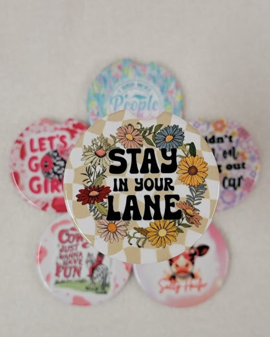 Stay In Your Lane Car Coaster
