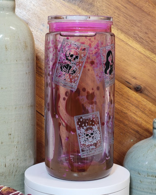 20 Oz Tarot Card Lava Drip Acrylic Snow Globe Libby Cup
