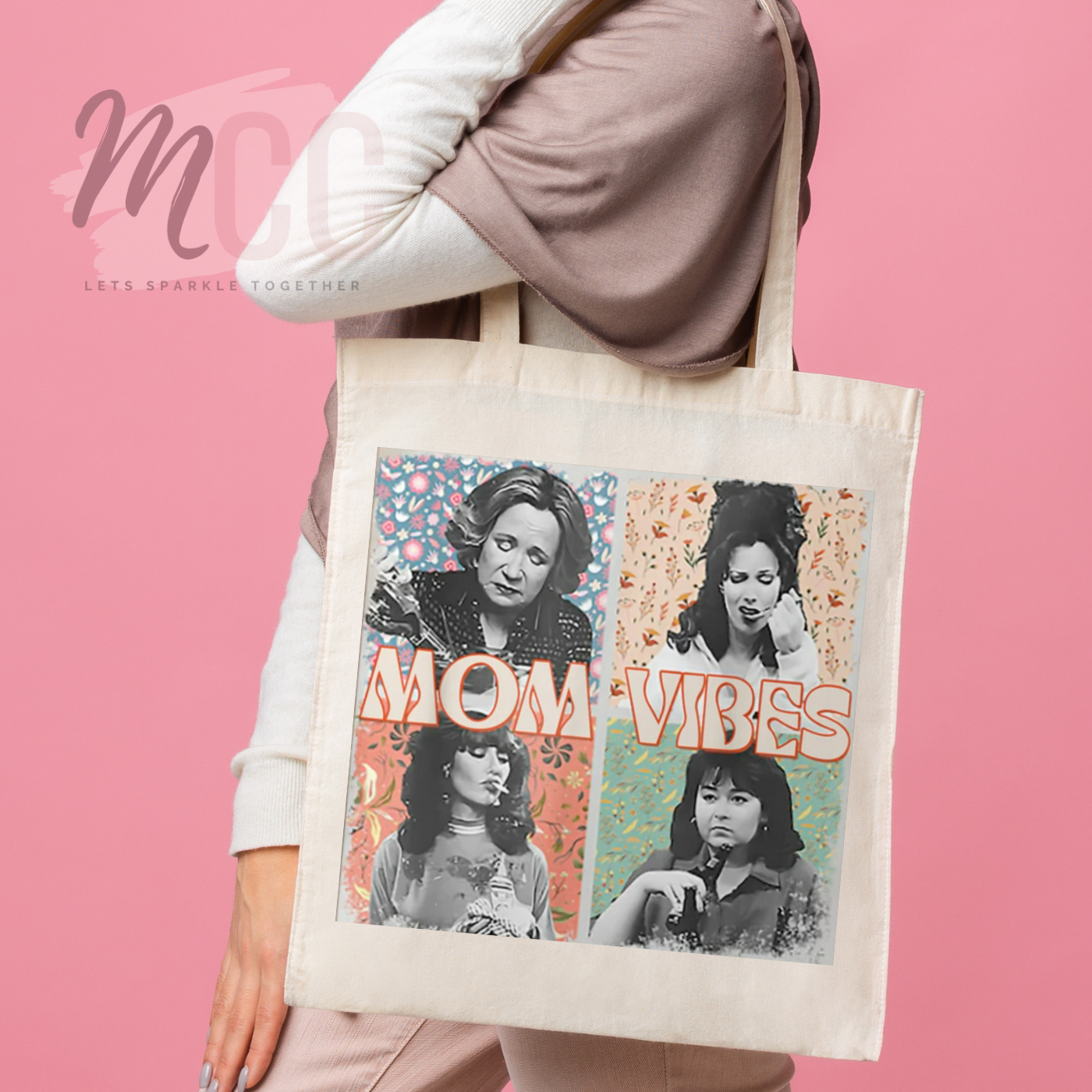 TV Mom Vibes Tote Bags