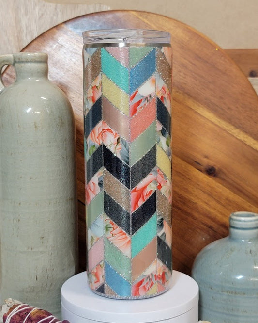 20 Oz Coco Template Glitter Tumbler