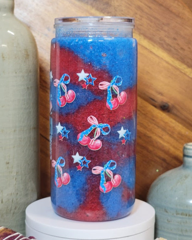 20 Oz All American Girl Slush Look Acrylic Snow Globe LIbby