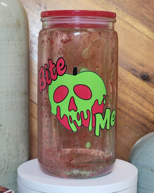 16 Oz Bite Me Lava Flow With Glitter Acrylic Libby Cup