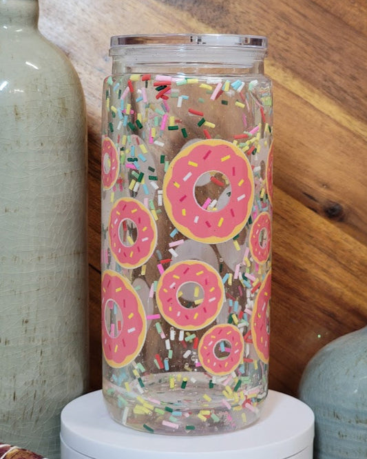 20 Oz Donut Sprinkles Motionless Acrylic Snow Globe Libby Cup