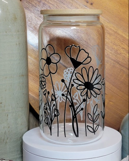 16 Oz Flowers Style 1 Libby Cup