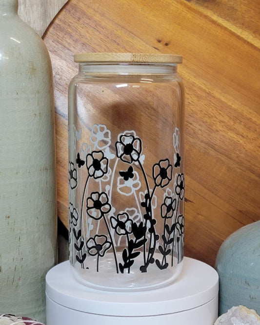 16 Oz Flowers Style 2 Libby Cup