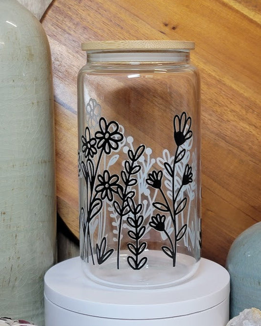 16 Oz Flowers Style 3 Libby Cup