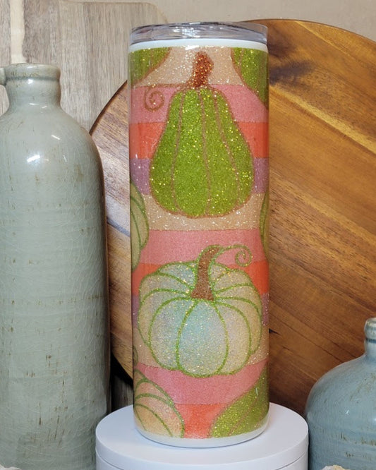 20 oz Skinny/Straight Pumpkins & Gourds Template Glitter Tumbler