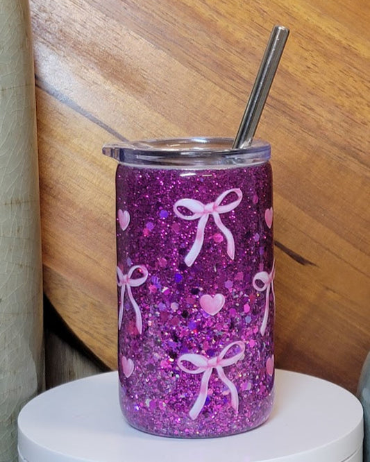 3 Oz Pink Ribbons Mini Straight Tumbler