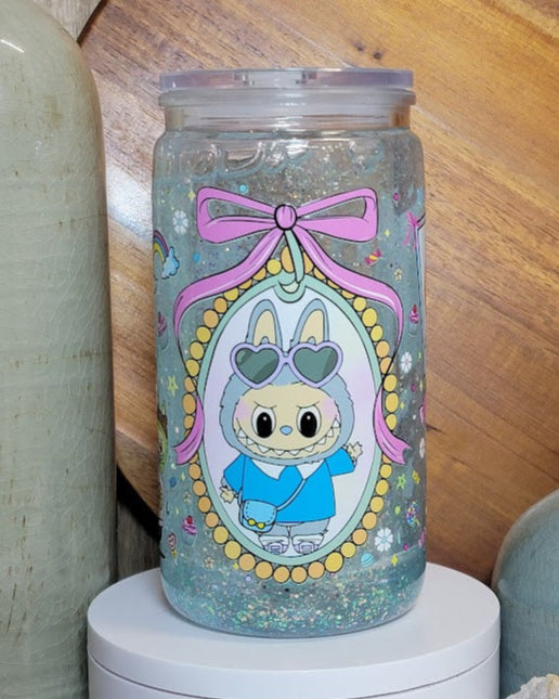 16 Oz Little Monsters Motionless Glitter Snow Globe Acrylic Libby Cup