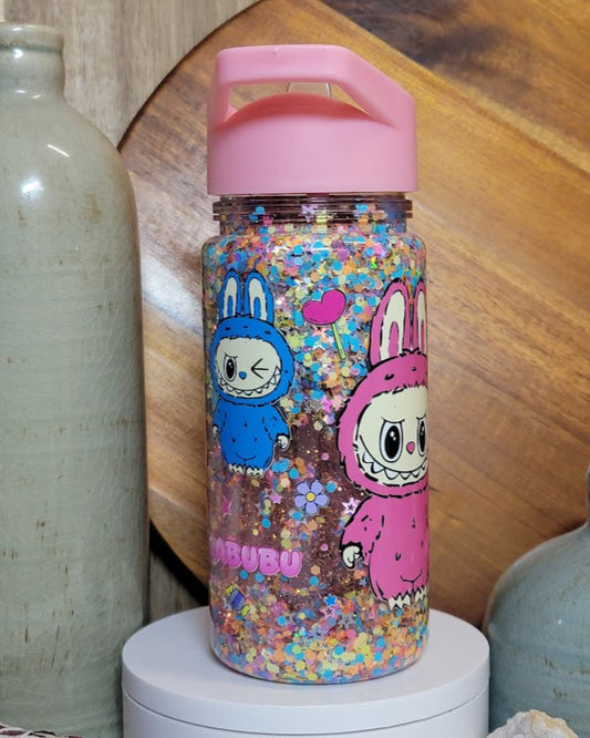 12 Oz Little Monsters Kids Acrylic Snow Globe Water Bottle
