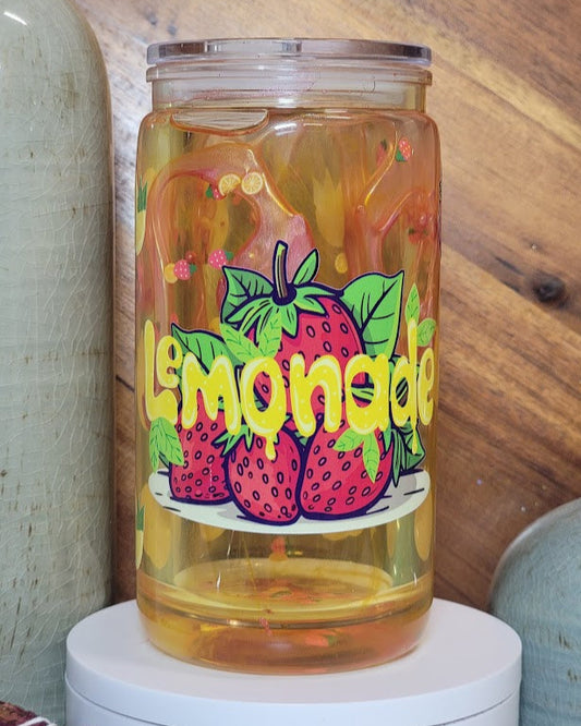 16 Oz Lemonade Lave Flow Snow Globe Acrylic Libby Cup