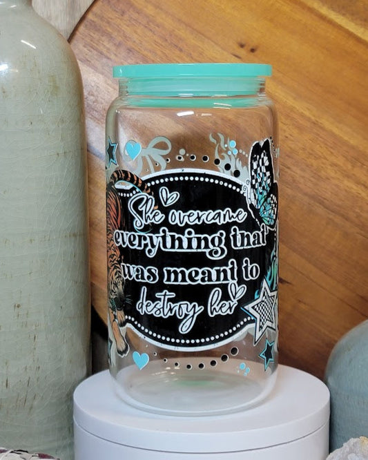 16 Oz She Overcame Libby Cup
