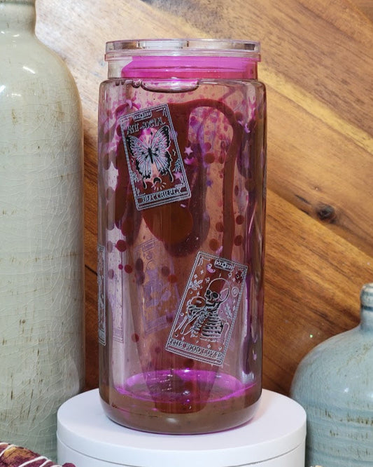 20 Oz Tarot Card Lava Drip Acrylic Snow Globe Libby Cup